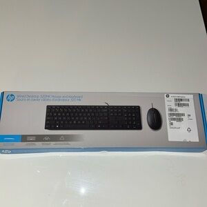 New in box -HP 320MK Wired Desktop Mouse and Keyboard Combo